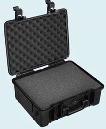 Obrázek TYP 50 – Černý vodotěsný kufřík vč. pěnové vložky s bezpečnostním uzavíráním.